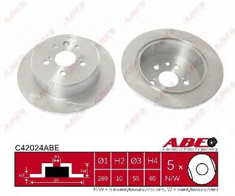 Гальмівний диск ABE C42024ABE
