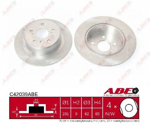 Тормозной диск ABE C42039ABE