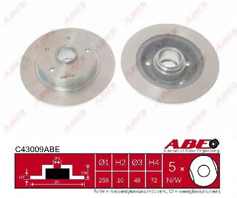 Гальмівний диск ABE C43009ABE