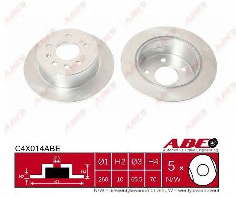 Тормозной диск ABE C4X014ABE