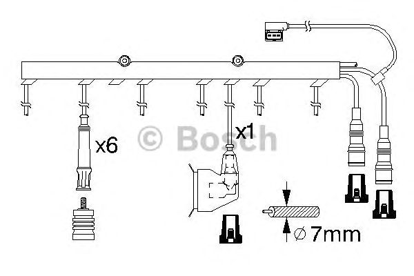 Комплект высоковольтных проводов BOSCH 0 986 356 323