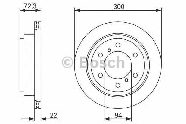 Тормозной диск BOSCH 0 986 479 373