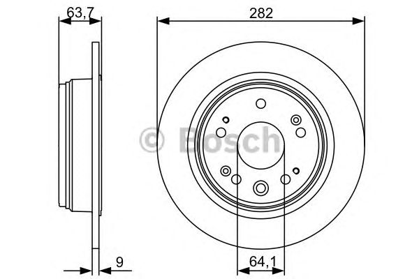 Тормозной диск BOSCH 0 986 479 505