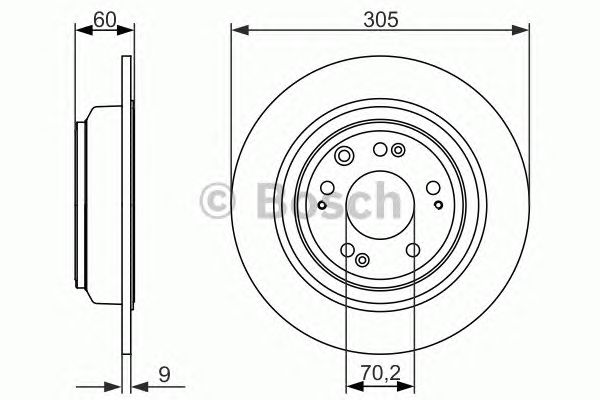 Тормозной диск BOSCH 0 986 479 740