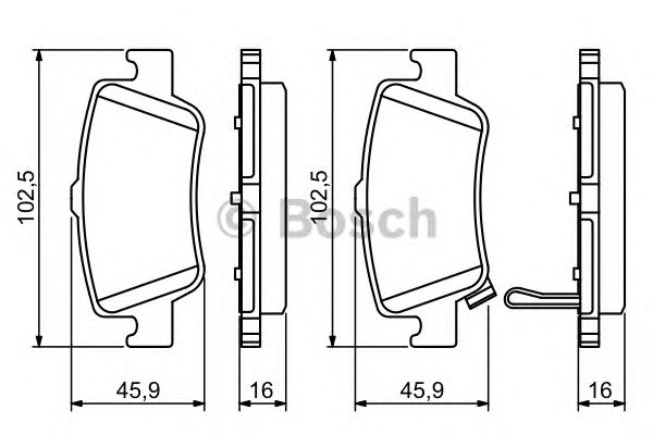 Тормозные колодки BOSCH 0 986 494 182