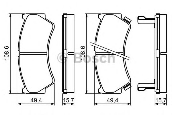 Тормозные колодки BOSCH 0 986 494 234