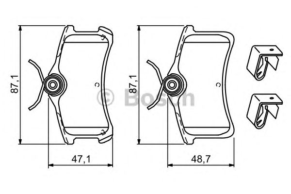 Тормозные колодки BOSCH 0 986 494 274