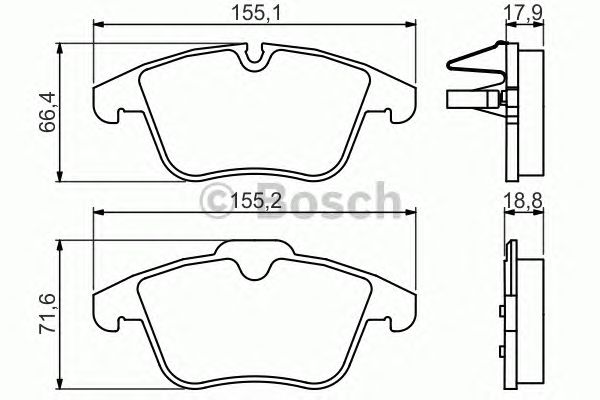 Тормозные колодки BOSCH 0 986 494 371