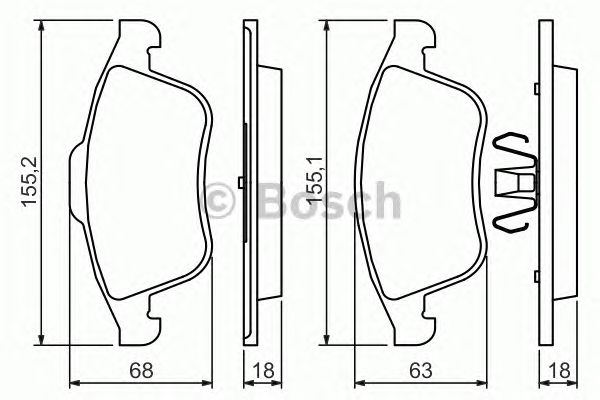 Тормозные колодки BOSCH 0 986 494 401