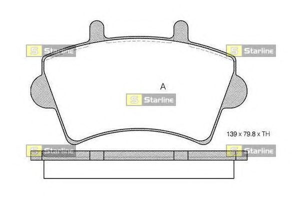 Тормозные колодки STARLINE BD S201