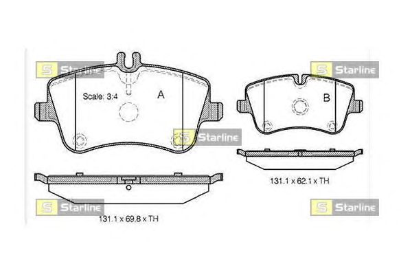 Тормозные колодки STARLINE BD S364