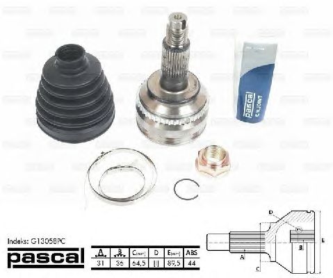 Комплект ШРУСов PASCAL G13058PC