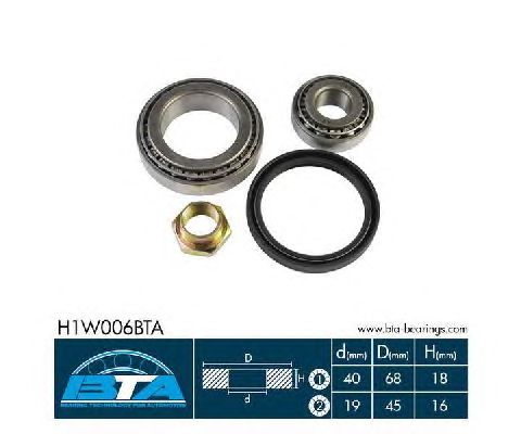 Підшипник маточини BTA H1W006BTA