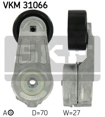 Натяжной ролик поликлинового ремня SKF VKM 31066