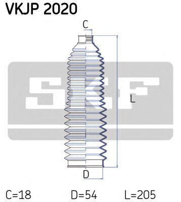 Комплект пыльников рулевой рейки SKF VKJP 2020
