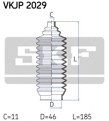 Комплект пыльников рулевой рейки SKF VKJP 2029