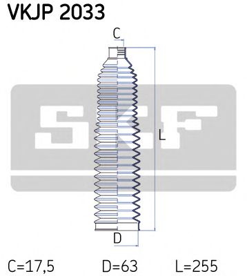 Комплект пыльников рулевой рейки SKF VKJP 2033