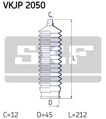 Комплект пыльников рулевой рейки SKF VKJP 2050