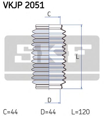 Комплект пыльников рулевой рейки SKF VKJP 2051