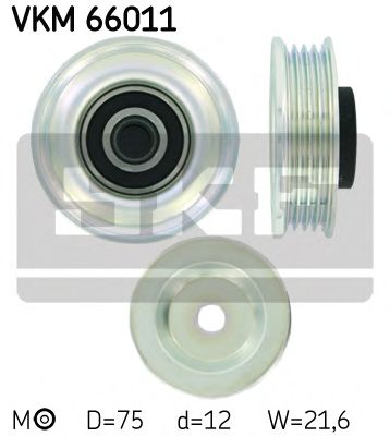 Натяжной ролик поликлинового ремня SKF VKM 66011