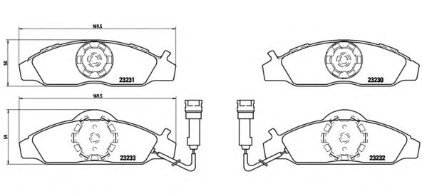 Тормозные колодки BREMBO P 15 003