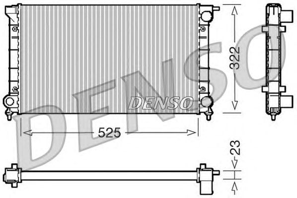 Радіатор, охолодження двигуна DENSO DRM32024