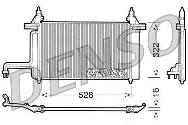 Радиатор кондиционера DENSO DCN09130
