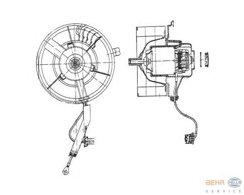 Вентилятор салона HELLA 8EW 009 158-111