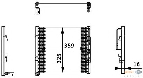 Радиатор кондиционера HELLA 8FC 351 035-731