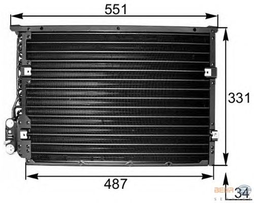 Радіатор кондиціонера HELLA 8FC 351 036-221