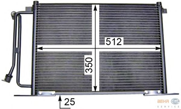 Радиатор кондиционера HELLA 8FC 351 036-411
