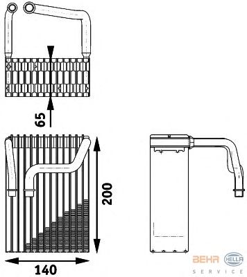 Испаритель кондиционера HELLA 8FV 351 211-361