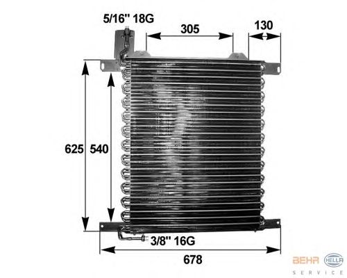 Радіатор кондиціонера HELLA 8FC 351 300-031