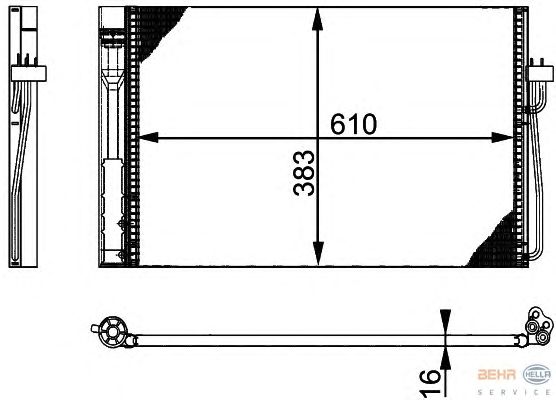 Радиатор кондиционера HELLA 8FC 351 301-331