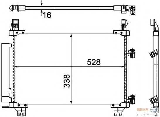 Радиатор кондиционера HELLA 8FC 351 307-661