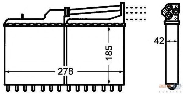Радиатор отопителя HELLA 8FH 351 308-061