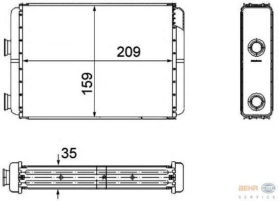 Радиатор отопителя HELLA 8FH 351 308-251