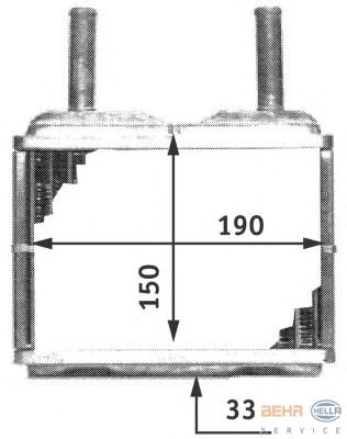 Радиатор отопителя HELLA 8FH 351 311-771