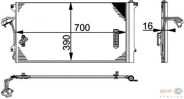 Радиатор кондиционера HELLA 8FC 351 317-461