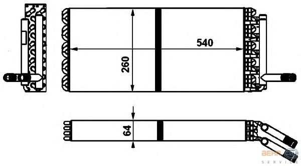 Радиатор отопителя HELLA 8FH 351 394-001