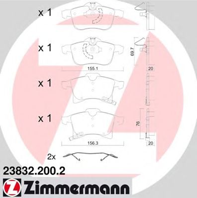 Тормозные колодки ZIMMERMANN 23832.200.2