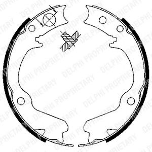 Тормозные колодки ручника DELPHI LS1899