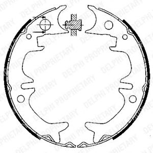 Тормозные колодки ручника DELPHI LS1901