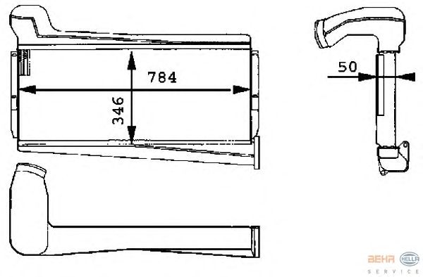 Интеркулер HELLA 8ML 376 723-631