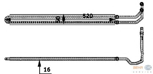 Масляный радиатор, рулевое управление HELLA 8MO 376 726-331