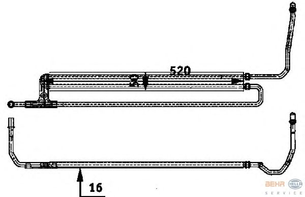 Масляный радиатор, рулевое управление HELLA 8MO 376 726-351