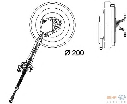 Вязкостная муфта вентилятора охолодження HELLA 8MV 376 734-221