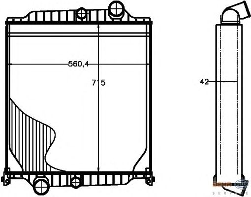 Радіатор, охолодження двигуна HELLA 8MK 376 758-101