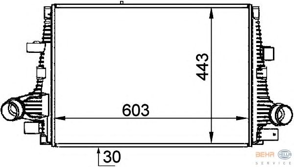 Интеркулер HELLA 8ML 376 765-061