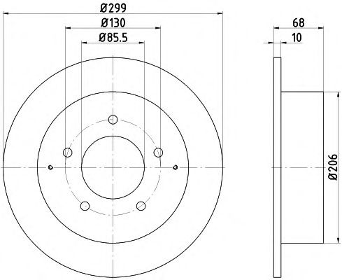 Тормозной диск HELLA 8DD 355 116-341 PRO